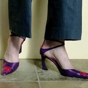 Vintage Fendi Slingback Purple Heel